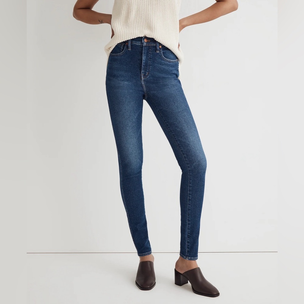 Madewell 10" High-Rise Skinny Jeans, Size 26, Smithley Wash